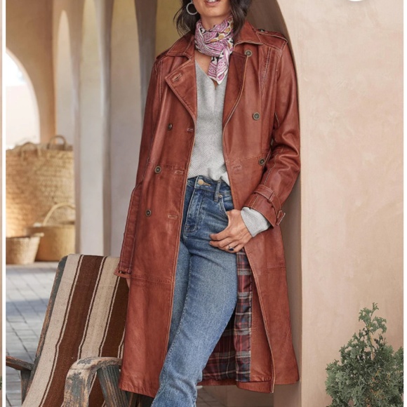 Sundance | Leather “Araminta” Trench Coat, Sz M ♥ NWT! - Picture 2 of 11